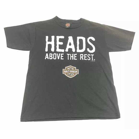 Vintage Harley Davidson 1998 Heads Above The Rest T-Shirt Size Medium USA - Picture 1 of 5